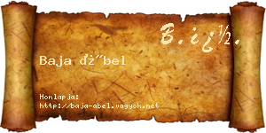 Baja Ábel névjegykártya