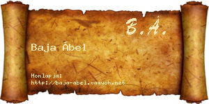 Baja Ábel névjegykártya